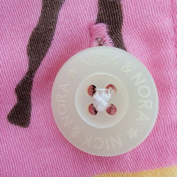 Nick & Nora Pink Rodeo Nightgown Sleep Shirt Sz M Cool Cotton Western Cowboy Y2K - Picture 11 of 11